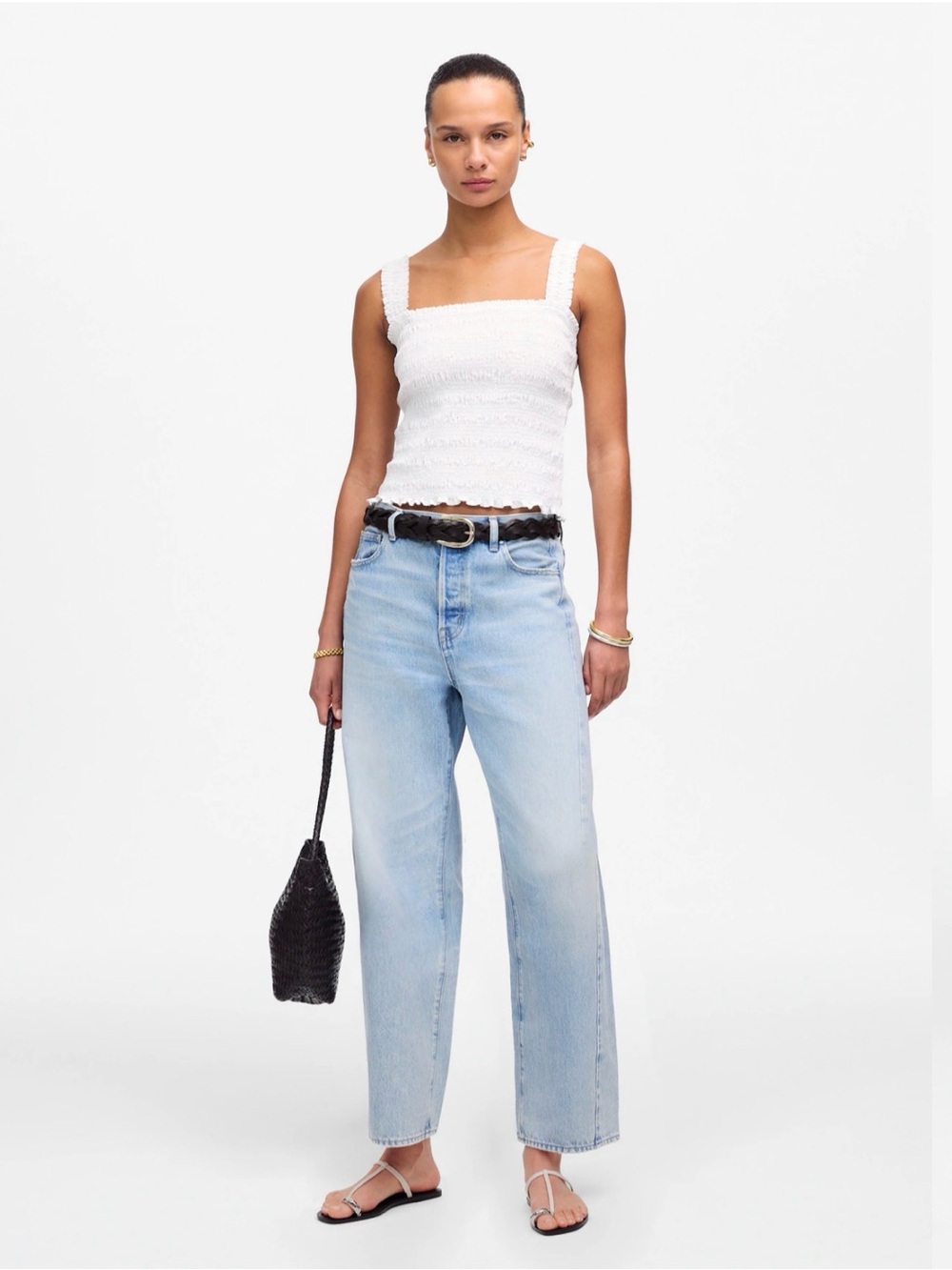 Madewell Pieced Barrel Leg Jeans NWT 28